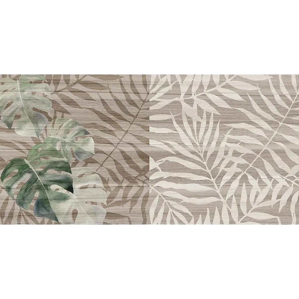 Плитка настенная Organic с узором 20х40 см 1.2 м² цвет серый Santreyd STLM-2079834