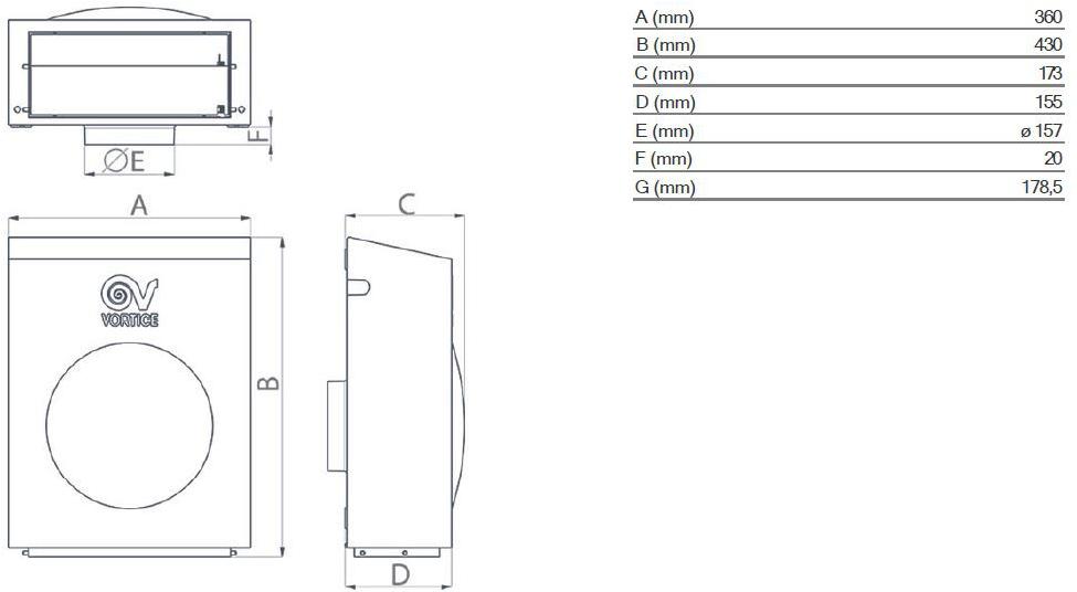 Vortice Центробежный канальный вентилятор для наружной установки Ca we d e 16088 - Вид №3