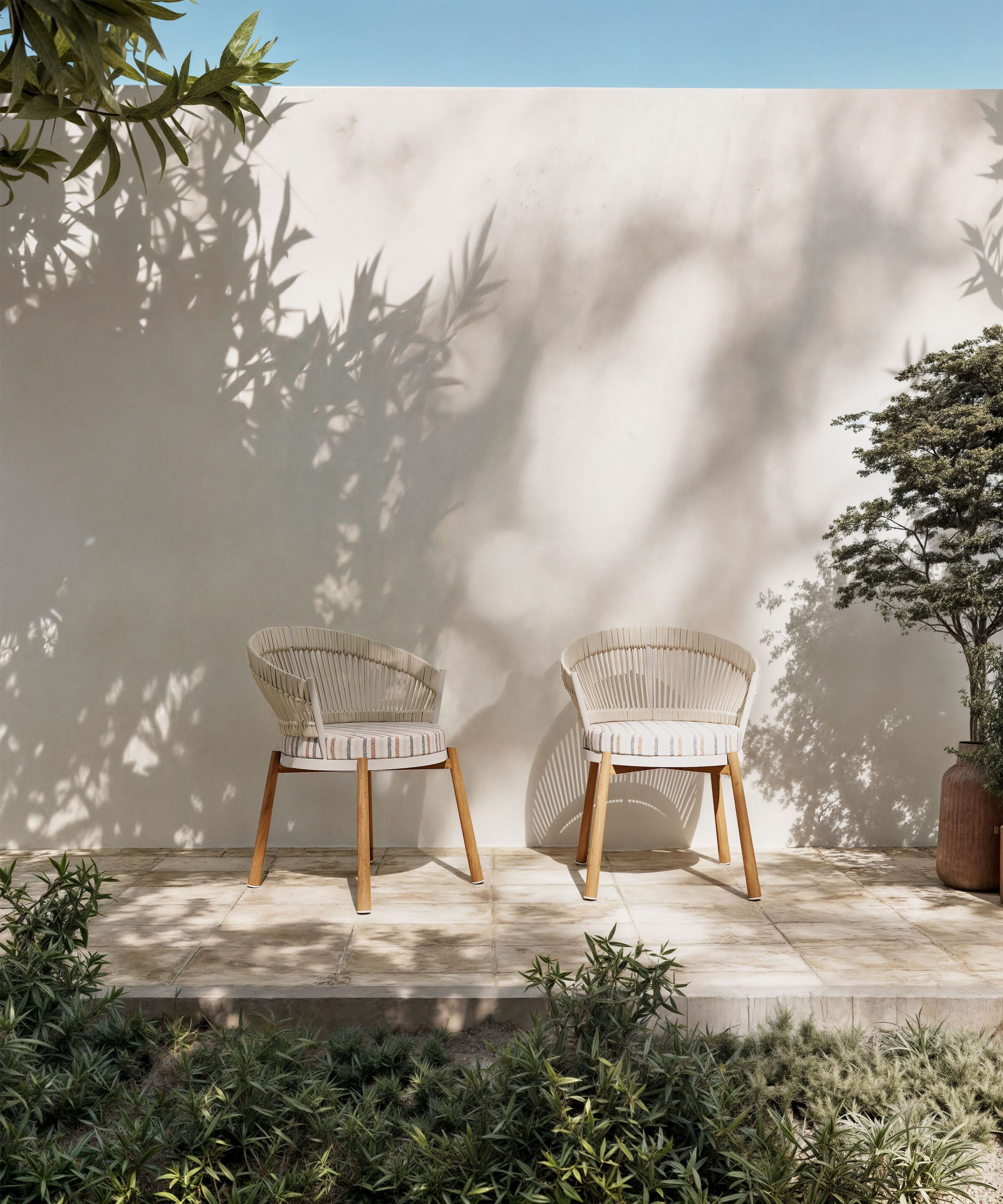 Веревочный и алюминиевый садовый стул с подлокотниками YAAZ Черепаха ARCH-00051144 - Вид №2