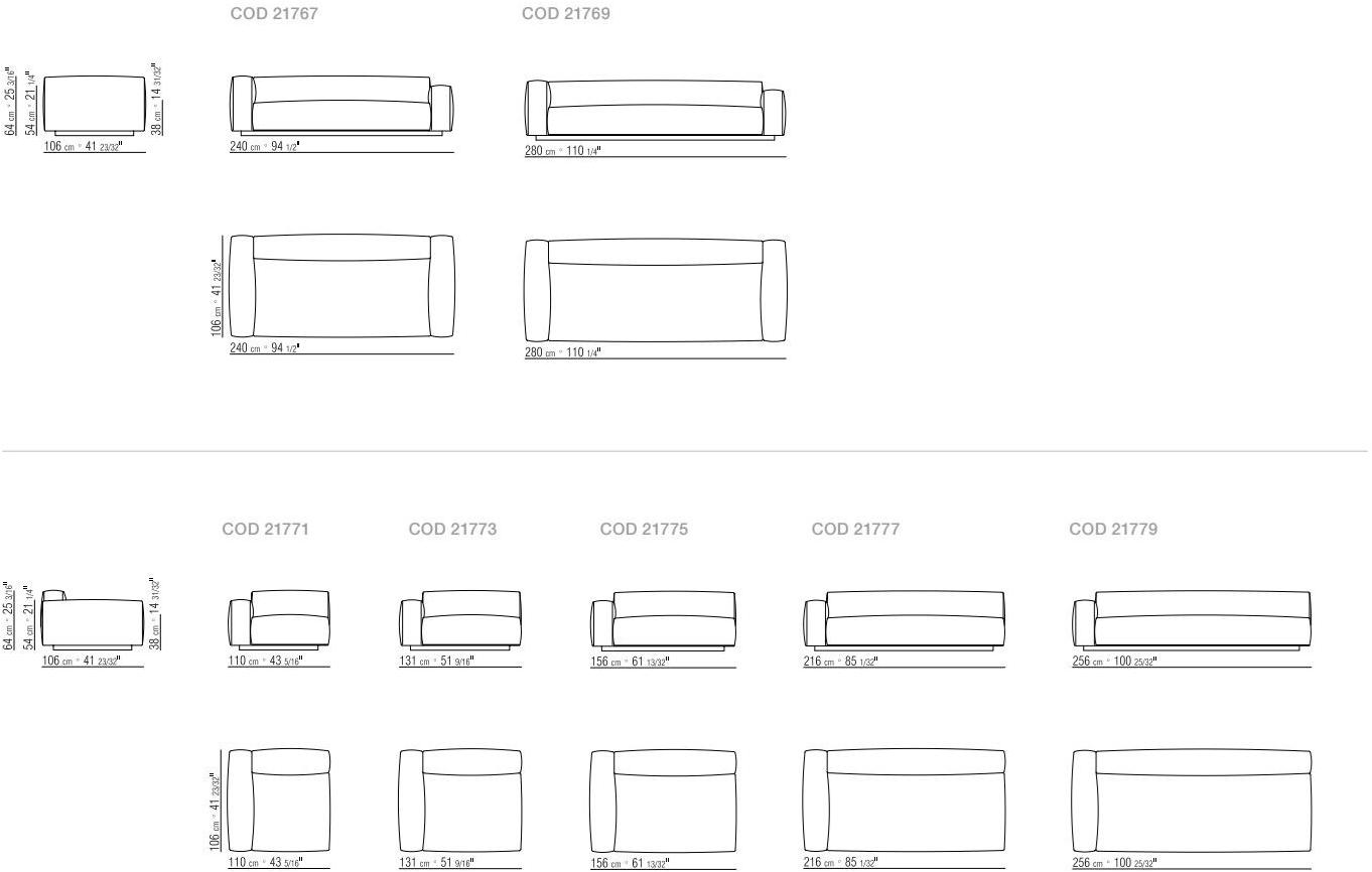 Flexform 4-х местный модульный диван из ткани Lario sun-id-1371755 - Вид №9