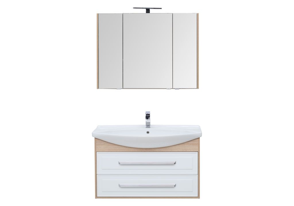 Мебель для ванной Aquanet Остин 105 дуб сонома/белый 00209995 - Вид №2