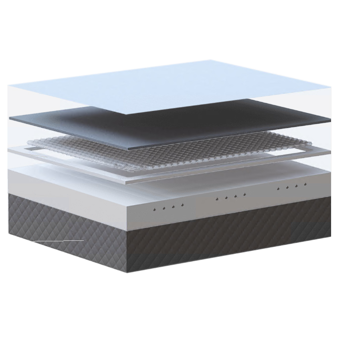Матрас со съемным чехлом 200x200 Blue Sleep Hybrid BLUE SLEEP  178511 Белый;серый  - Вид №1