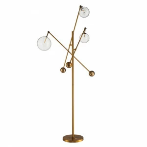 Торшер 160х80 см латунь Globe Mobile 3 KG0965F-3 brass DELIGHT COLLECTION  00-3882422 Белый;золото;прозрачный
