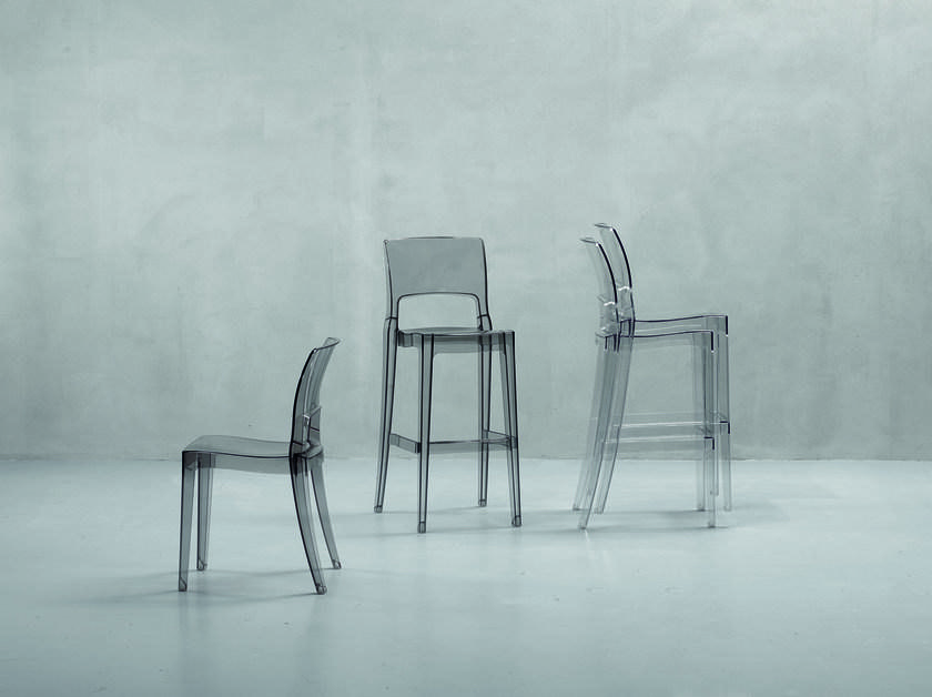 SCAB DESIGN Высокий штабелируемый садовый стул из поликарбоната Isy sun-id-1453831 - Вид №2