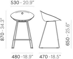 Pedrali Саночный табурет Gliss 902 - Вид №1