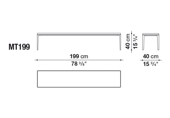 Прямоугольный стеклянный журнальный столик B&B Italia Michel ARCH-00140199 - Вид №2