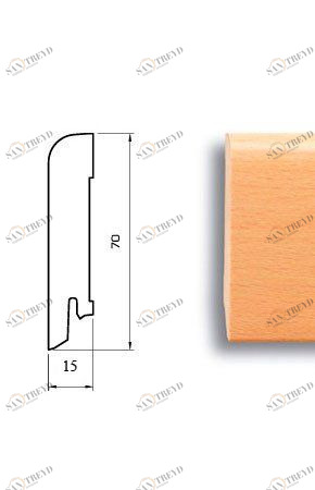 Плинтус Modern Decor Клэй Шпонированный Прямой Дуб 2400х70 мм 1010000635