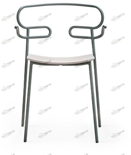 TrabA' Стул из бука и металла с открытой спинкой Genoa 0049-met