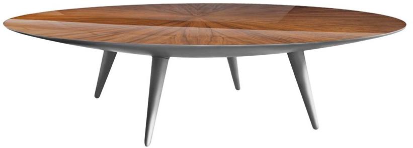 GANSK Круглый журнальный столик из фанерованной древесины  G3104 / g3105  - Вид №3