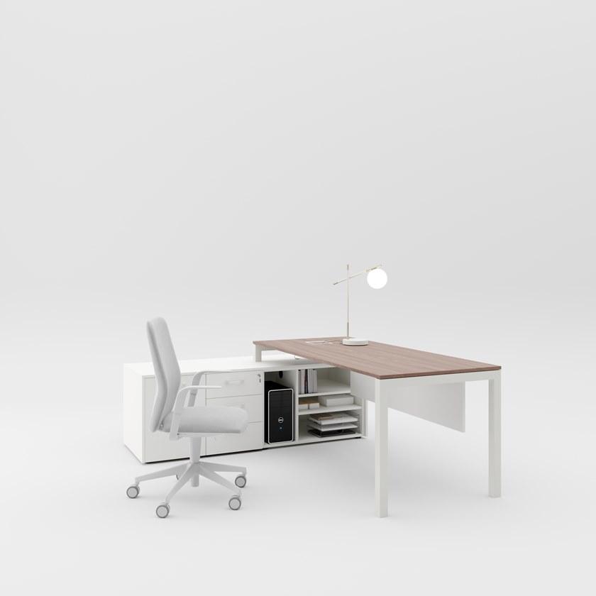 PROF Рабочий стол из дерева с системой управления кабелями Dieci sun-id-1393200 - Вид №7