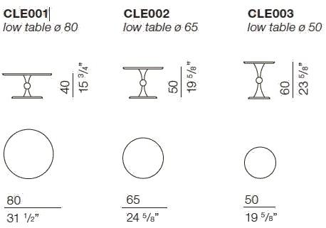 Bodema Круглый лакированный журнальный столик  Cle001/cle002/cle003  - Вид №12