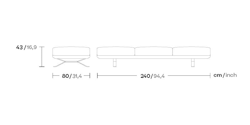 Тканевая садовая скамейка Kettal Boma ARCH-00118106 - Вид №4