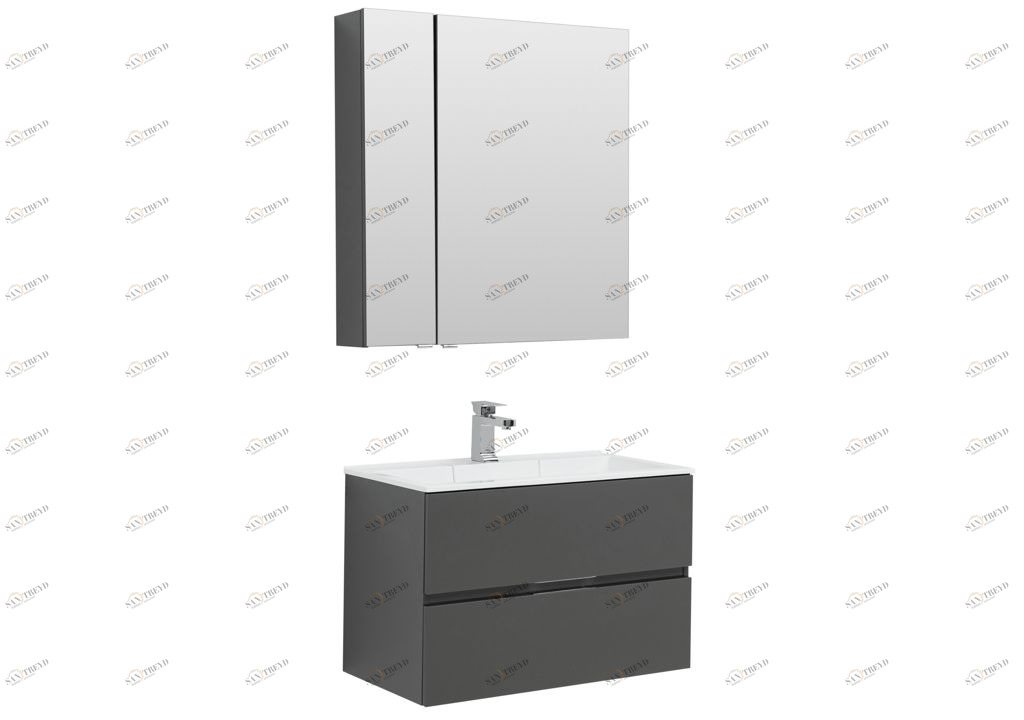 Мебель для ванной Aquanet Алвита 80 серый антрацит 00241387