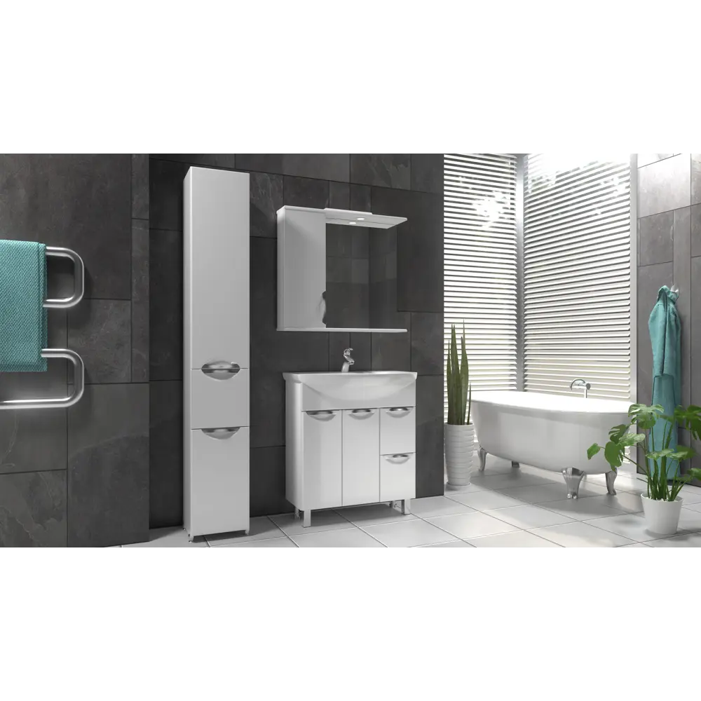 Шкаф подвесной Silvia 80 см цвет белый VIGO STLM-2126275 - Вид №1