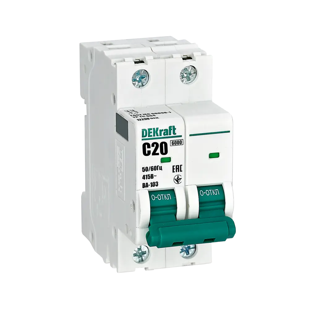 Автоматический выключатель DEKraft ВА-103 2P для защиты электросети 84509379 STLM-0050956