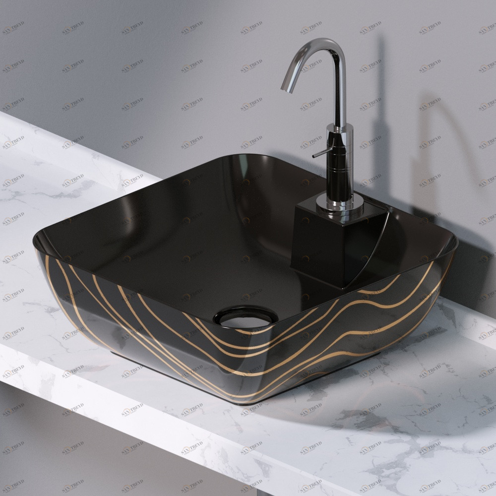 L606411G Накладная раковина на столешницу  прямоугольная A. e T. Italia ELITE AeT ITALIA