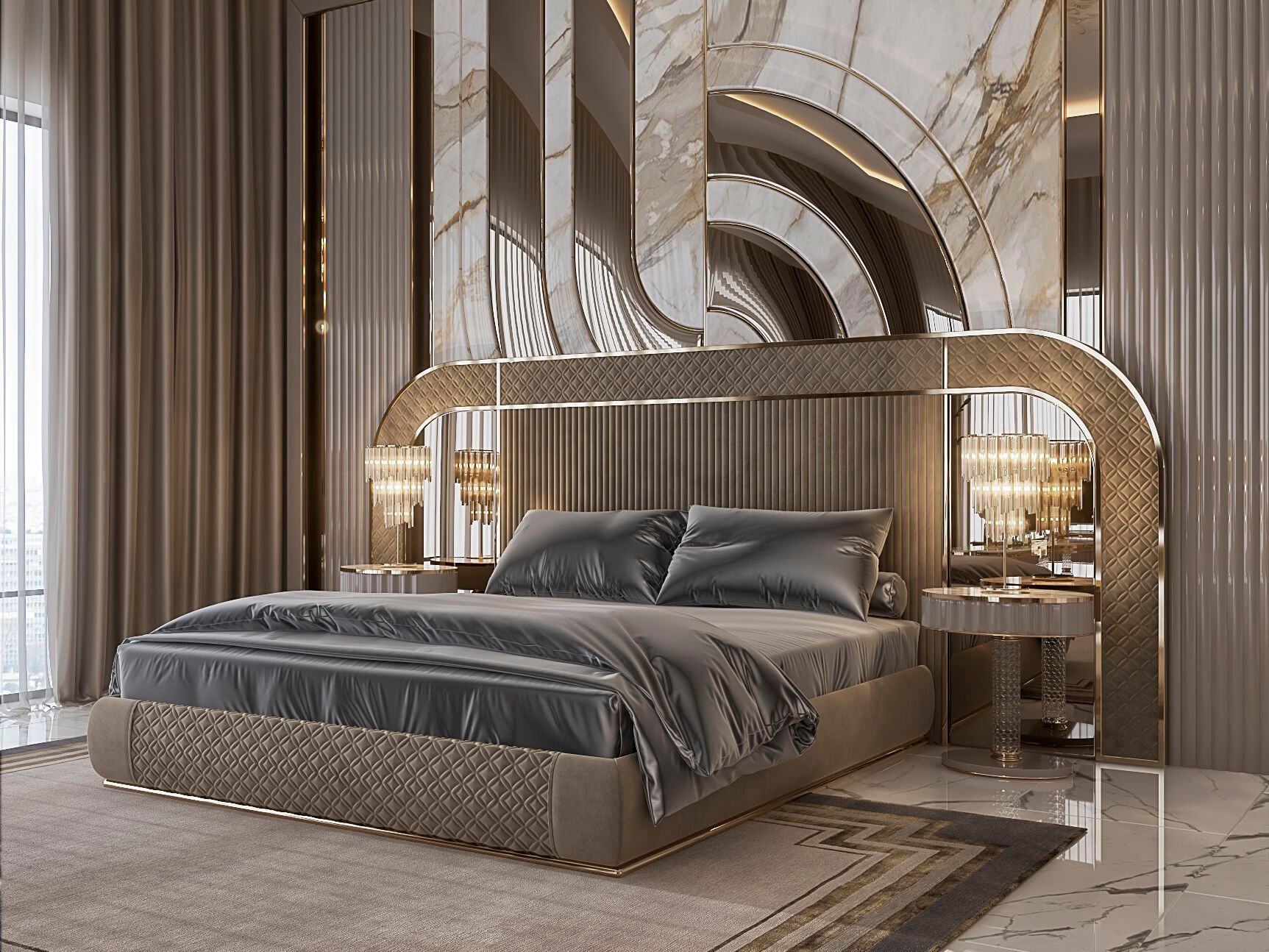 Овальная стеклянная тумбочка Zebrano Velovis ARCH-00152440 - Вид №7