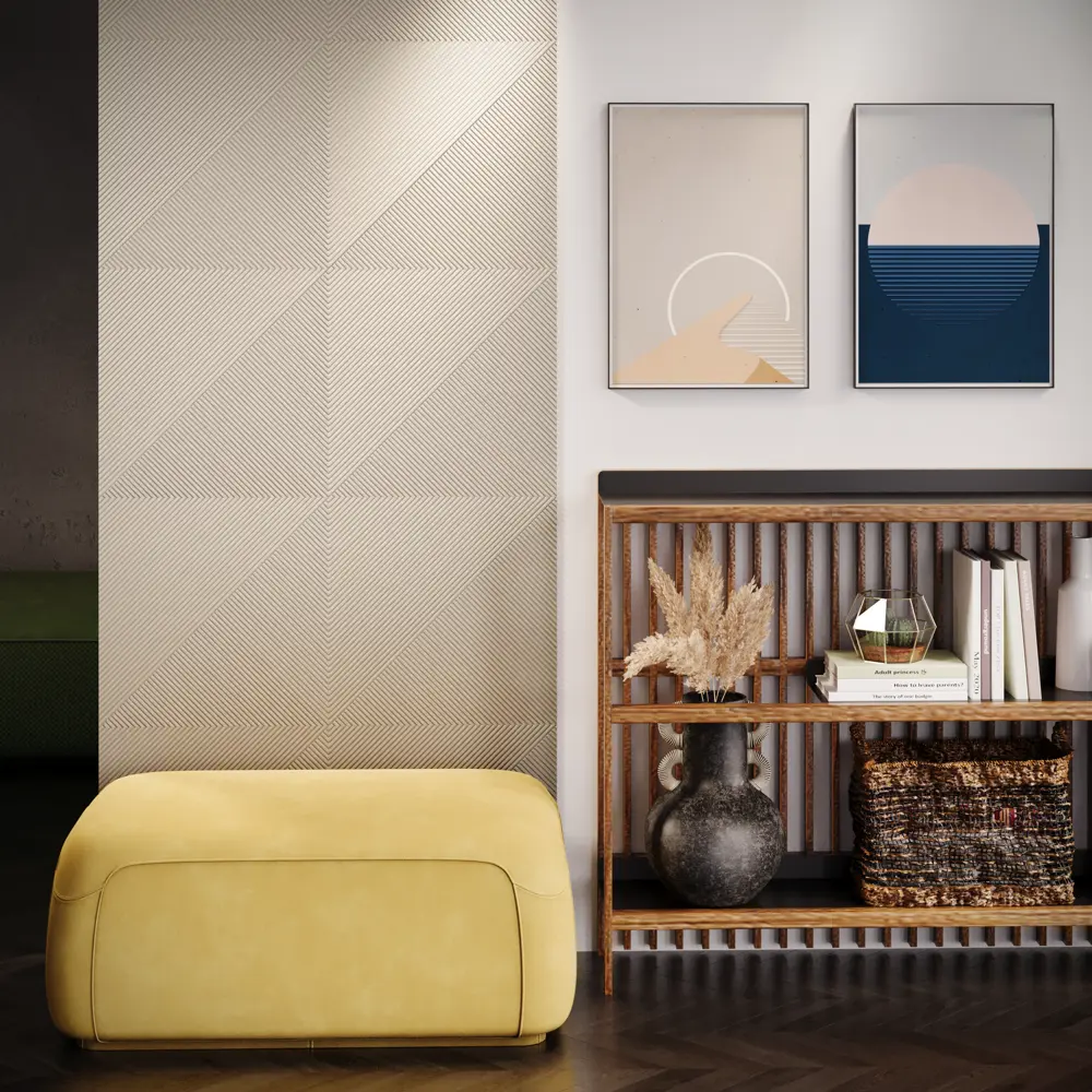 Декоративная панель 3D МДФ Квадро 3 Мэджиксэнд цвет бежевый 50x50 см Santreyd STLM-2032041 - Вид №4