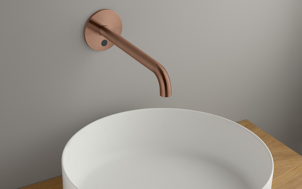 QST3290MP2 Встраиваемый сенсорный кран 250 мм - медьd line Qtoo  - Вид №1