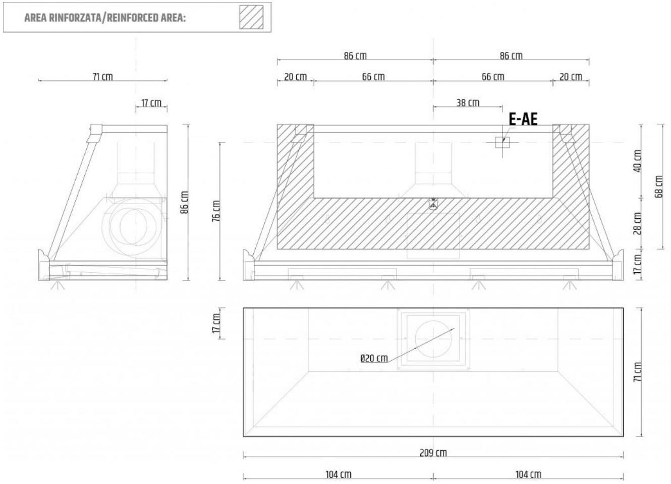 Профессиональная настенная медная вытяжка со встроенной подсветкой Santreyd sun-id-1433363 - Вид №5
