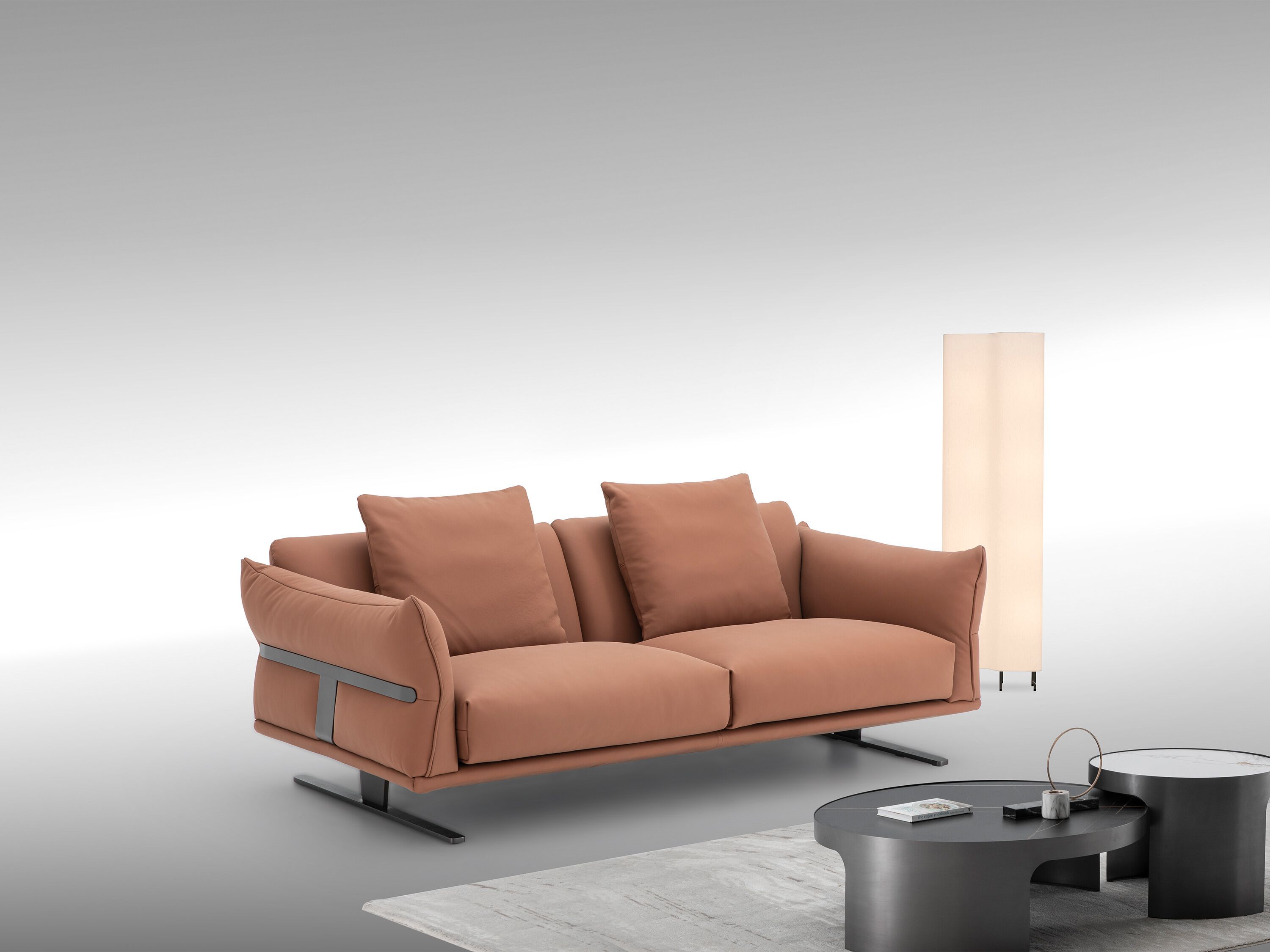 3-местный кожаный диван CAMPO DE' FIORI COSMO ARCH-00147805 - Вид №4