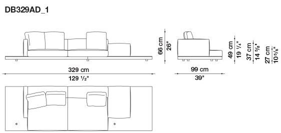 B&B Italia Кожаный диван Dock sun-id-1441060 - Вид №105