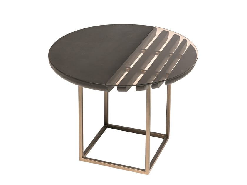 Круглый стеклянный журнальный столик для гостиной Shake Tal ARCH-00024254