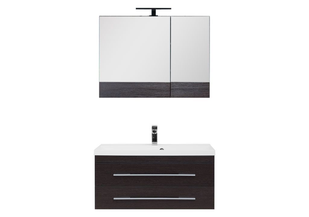 Комплект мебели для ванной Aquanet Нота NEW 90 венге (камерино) 00230298 - Вид №2