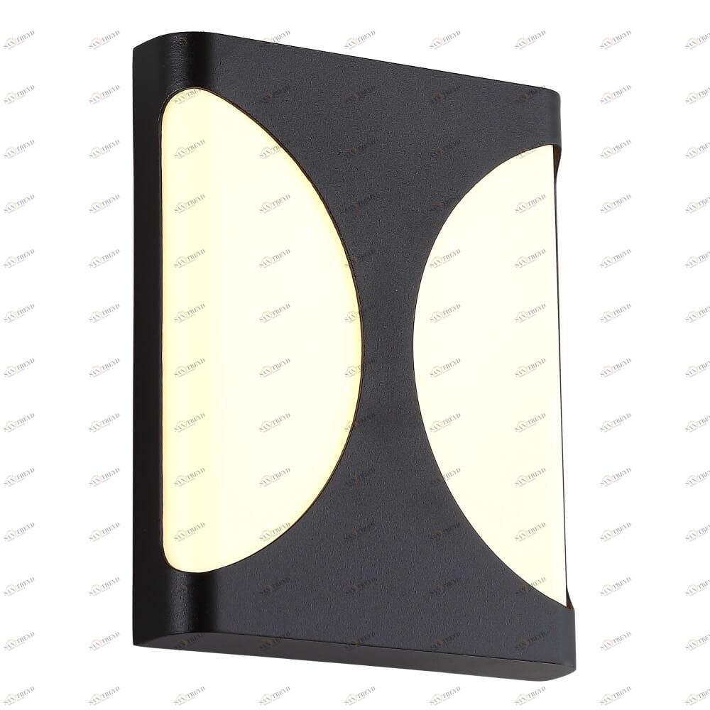 Уличный настенный светильник светодиодный 20х20 см черно-белый CLT CLT 440W BL CRYSTAL LUX CLT 440 00-3898351 Белый;черный 