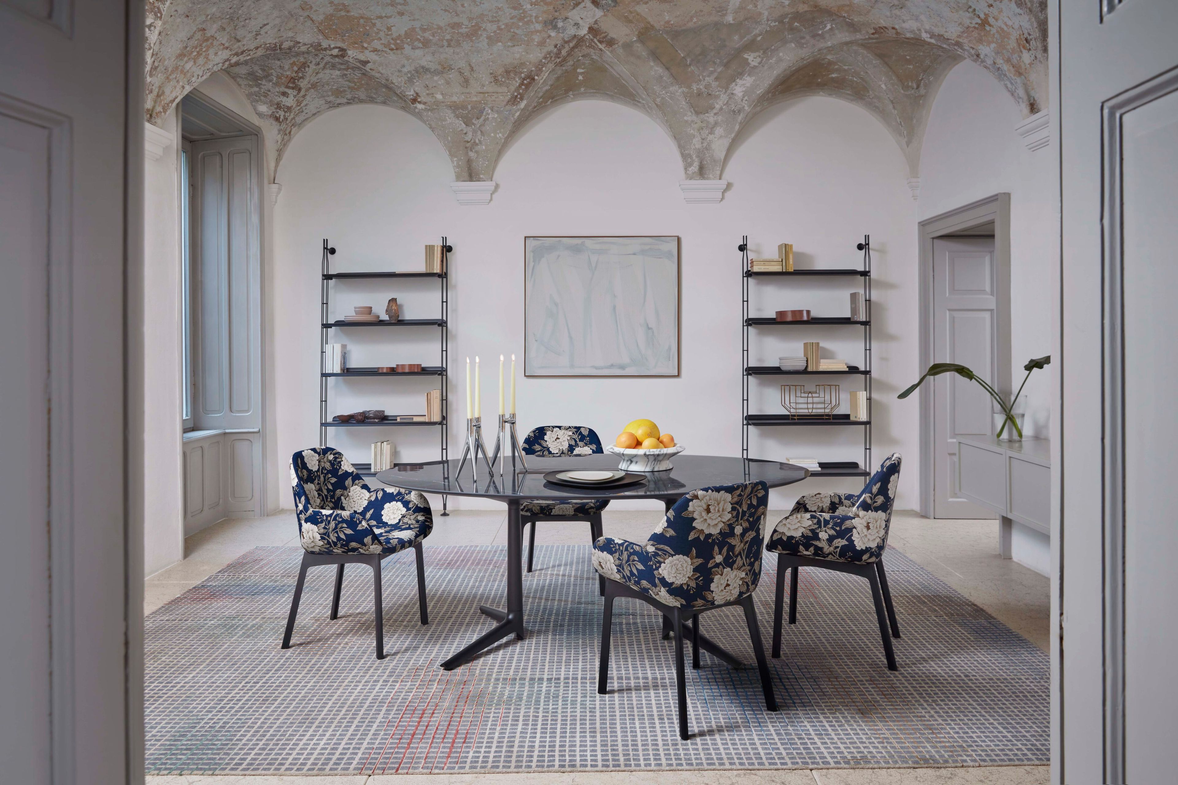 Модульный настенный книжный шкаф из стали и дерева Kartell ADAM WOOD ARCH-00134654 - Вид №9