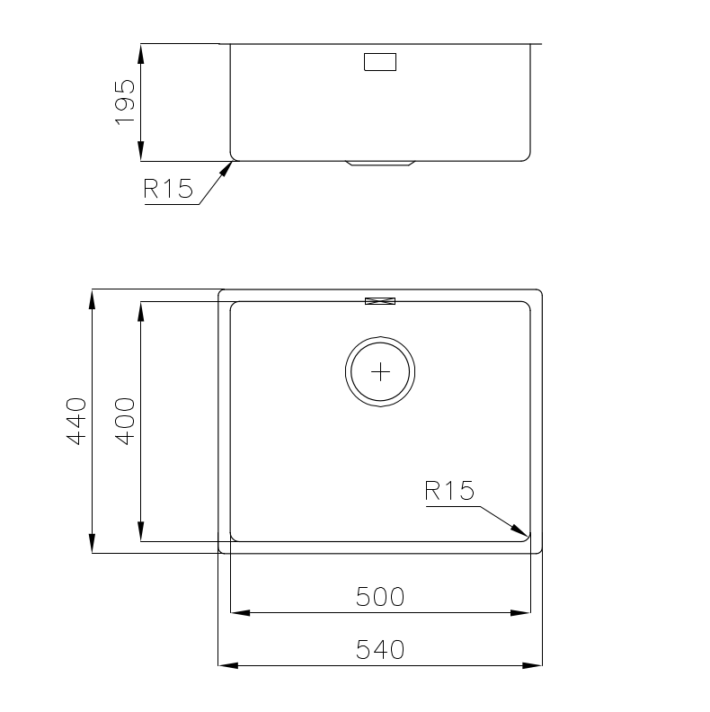 2155080 Мойка KE - R15 Vintage 2155080 Fosterspa  - Вид №1