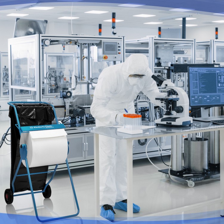 6155 Kimberly Clark Мобильный диспенсер для протирочных материалов в больших рулонах Kimberly-Clark Professional 6155 синий  - Вид №3