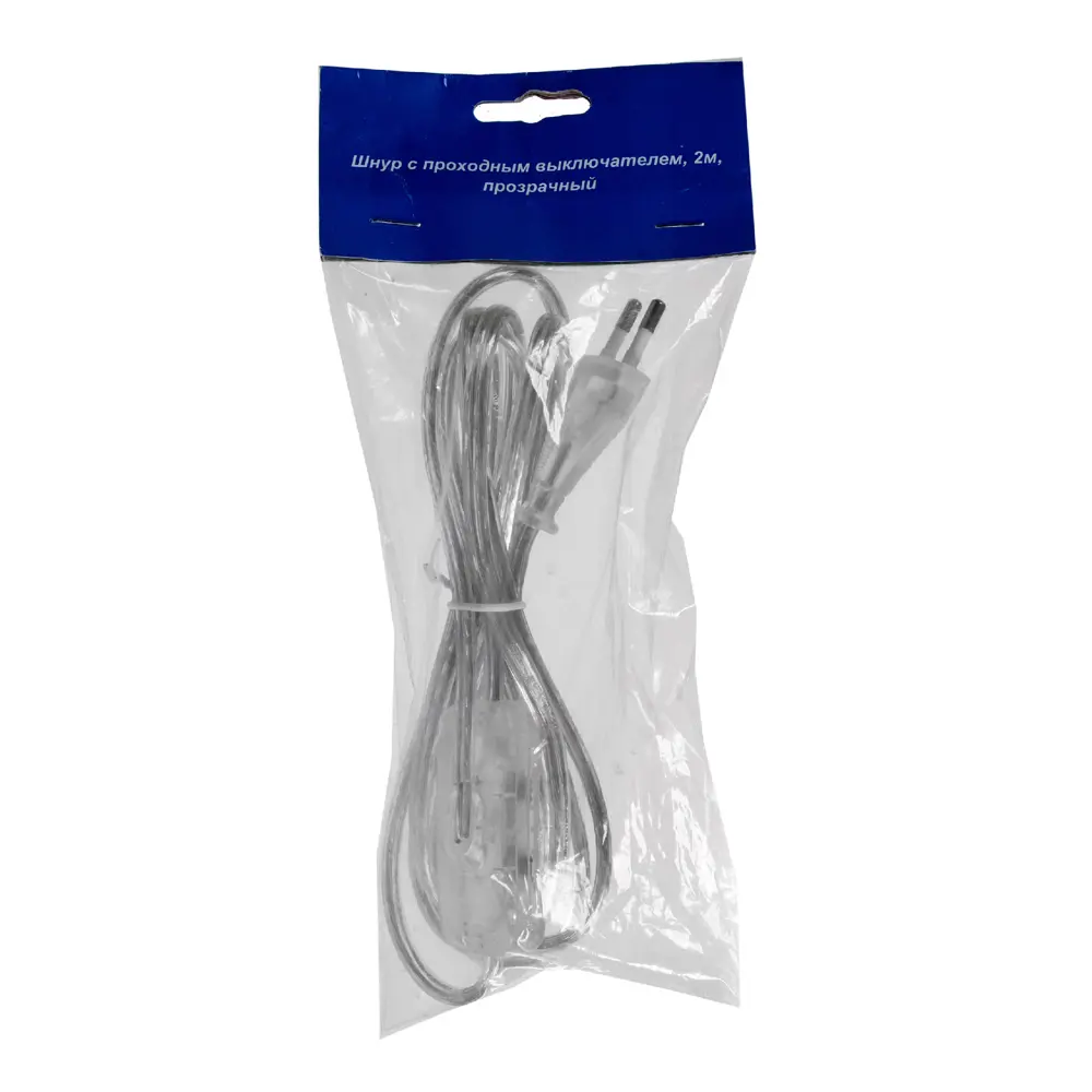 Шнур с проходным выключателем 1.8 м цвет прозрачный Santreyd STLM-2181424 - Вид №1