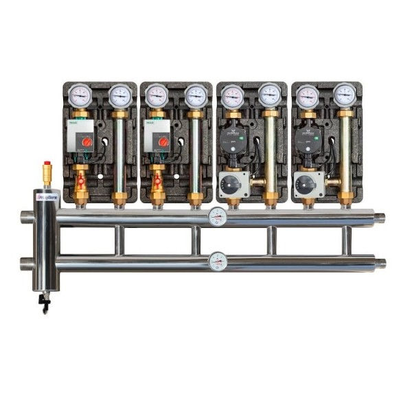 Купить Распределительный коллектор с гидрострелкой 60 кВт, 3+1 контур Прокситерм GSK2531 - Вид №4