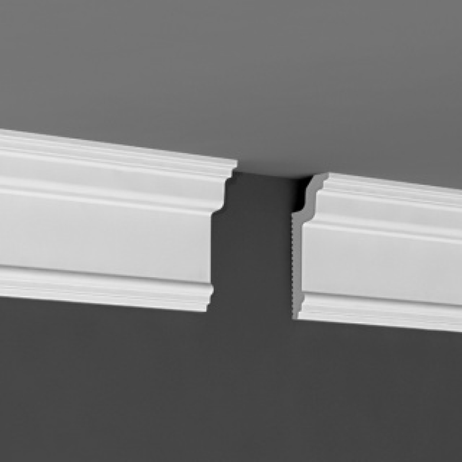 Плинтус потолочный Де-Багет П 13 30/80 (под натяжной потолок) (55шт) STSR-2094 Экструдированный