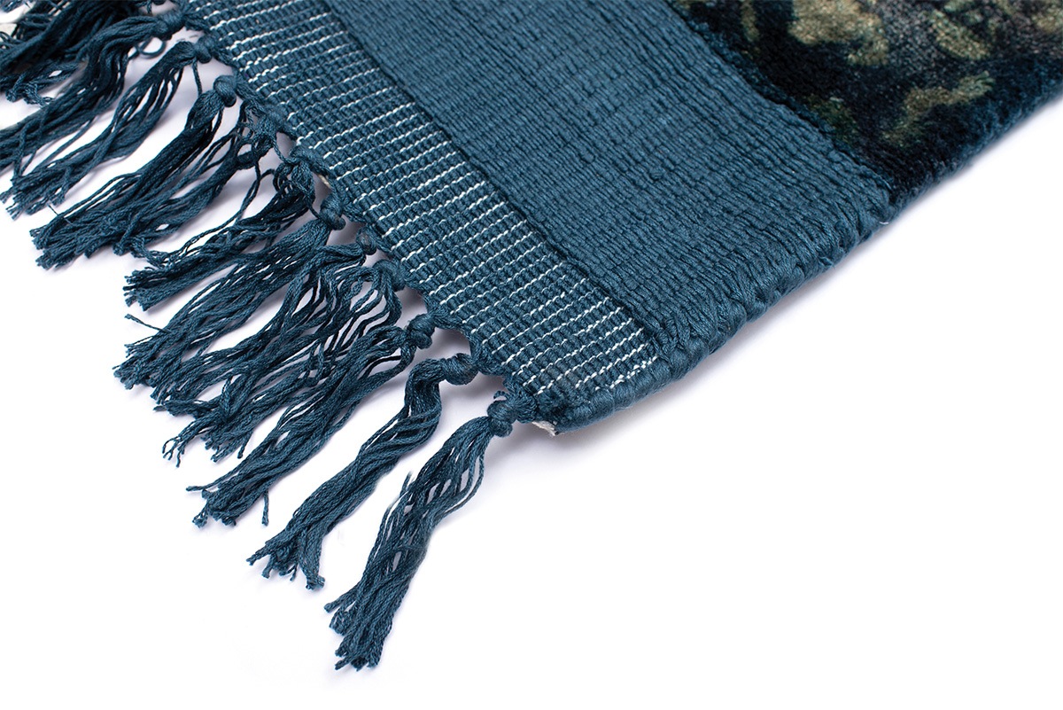 Ковер прямоугольный сине-зеленый 230х160 см Blush Black Coffe CARPETDECOR ДИЗАЙНЕРСКИЕ, HANDMADE 00-3893138 Зеленый;синий  - Вид №4