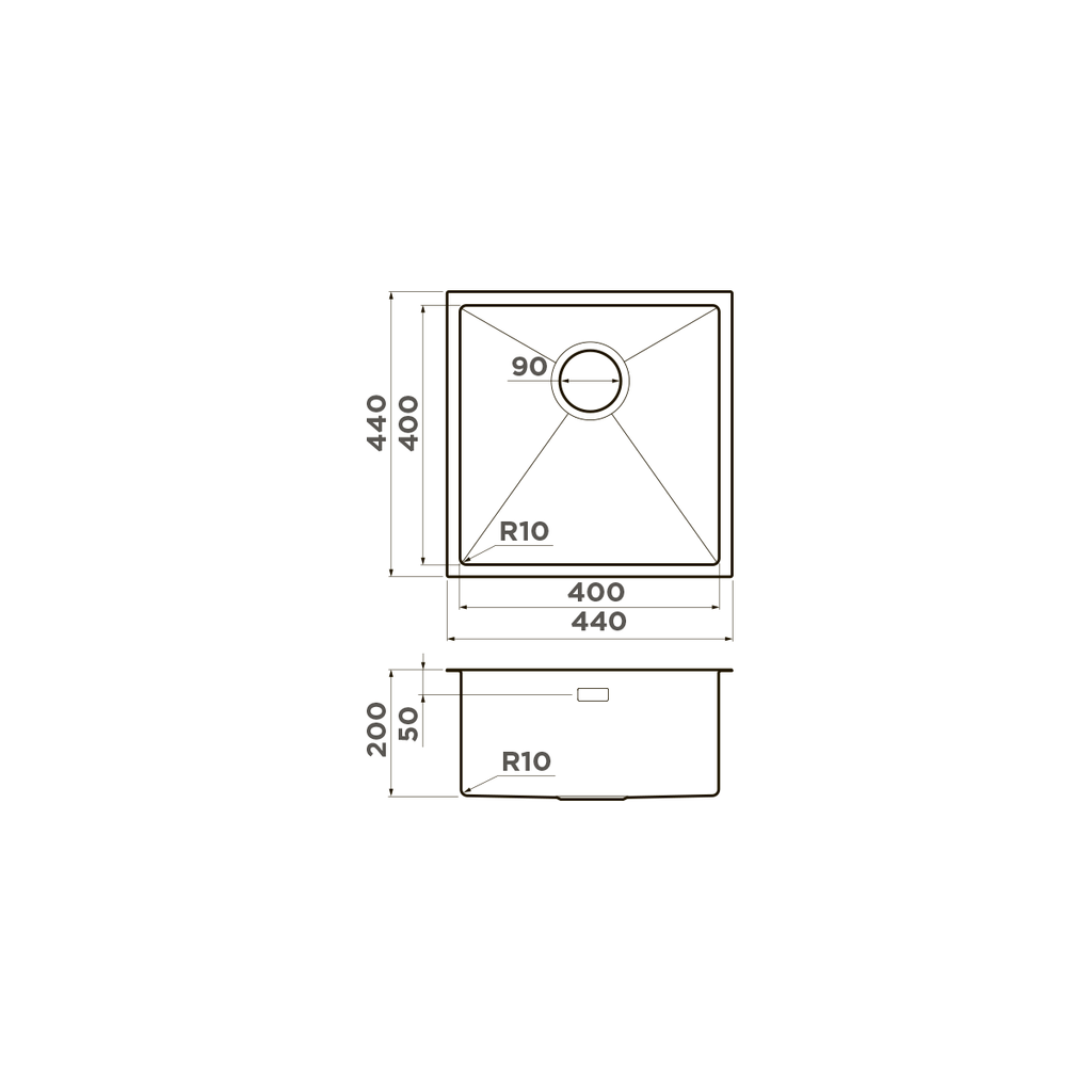 Кухонная мойка Taki 44-U/IF GB OMOIKIRI 4997017 - Вид №5