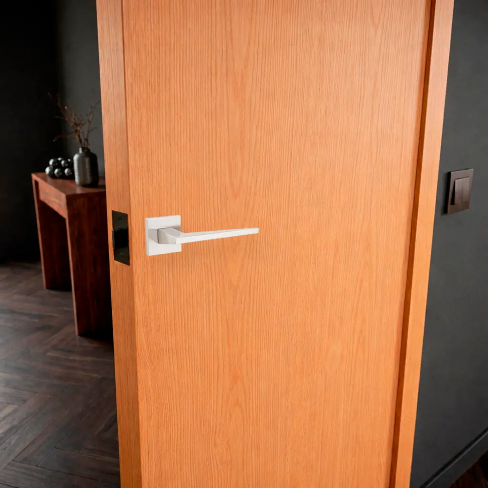 Дверная ручка на розетке Armex H-30171-A без запирания цвет никель STLM-2020015 - Вид №6