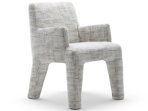 Мягкий тканевый стул с подлокотниками