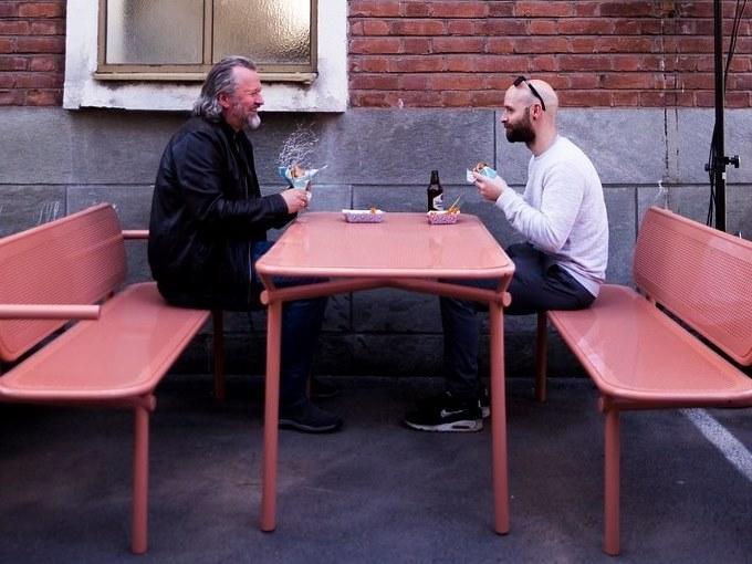 VESTRE Прямоугольный стол для общественных мест из оцинкованной стали Pop sun-id-1512266 - Вид №5