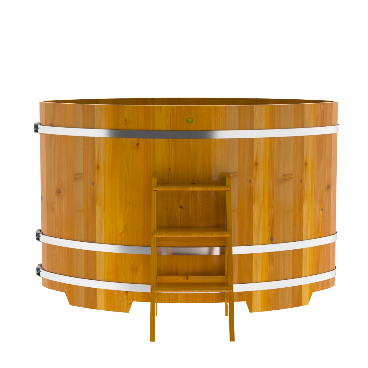 2298 Купель овальная из лиственницы Рустик 1,15х1,83х1,2 натуральная Alyarus  - Вид №4