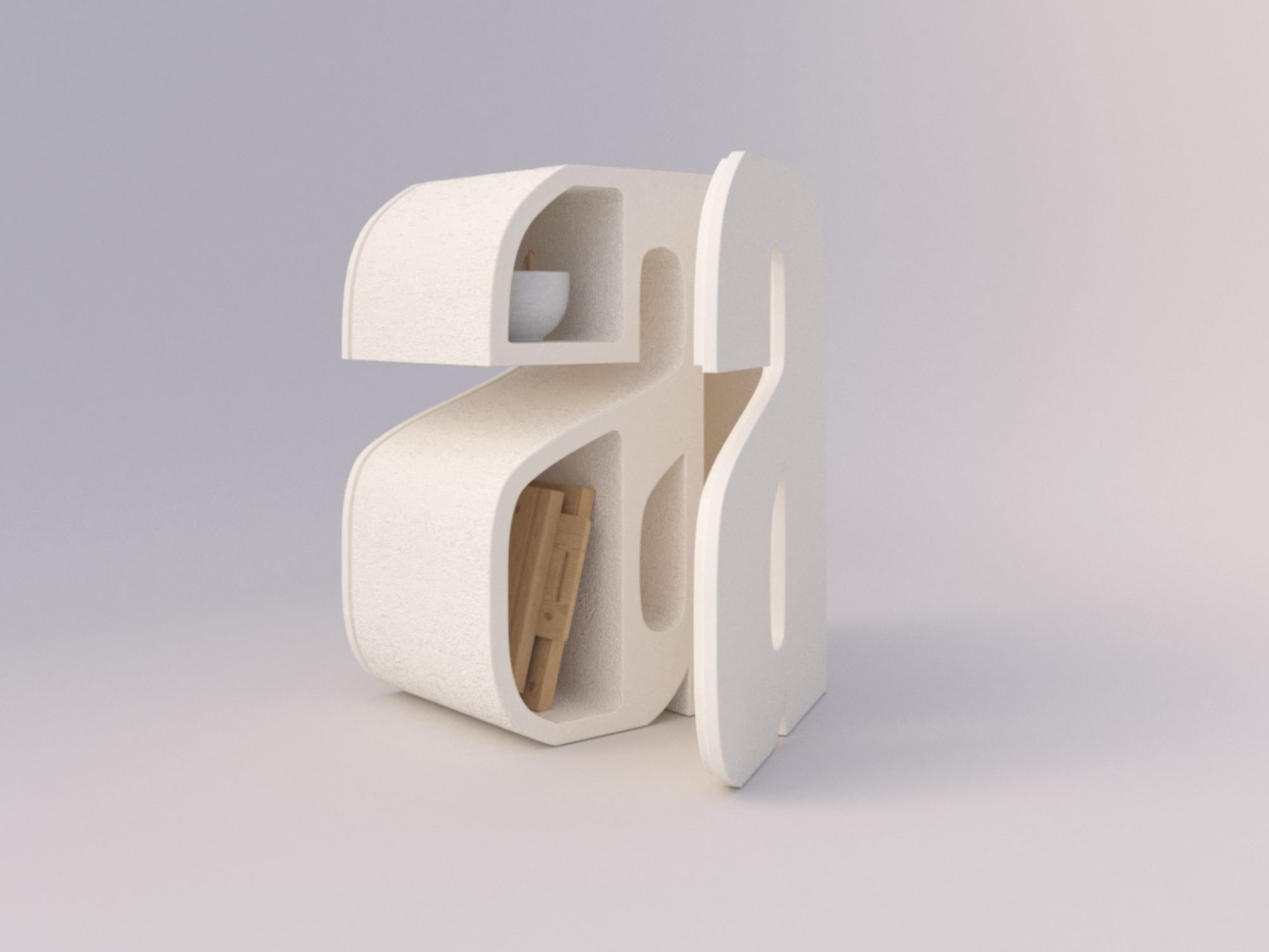 Мебель контейнеры в бетонной конструкции Voltan 555 ARCH-00021949 - Вид №56