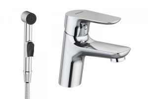 770300000 смеситель для умывальника без дк с гигиеническим душем Damixa Origin Bit