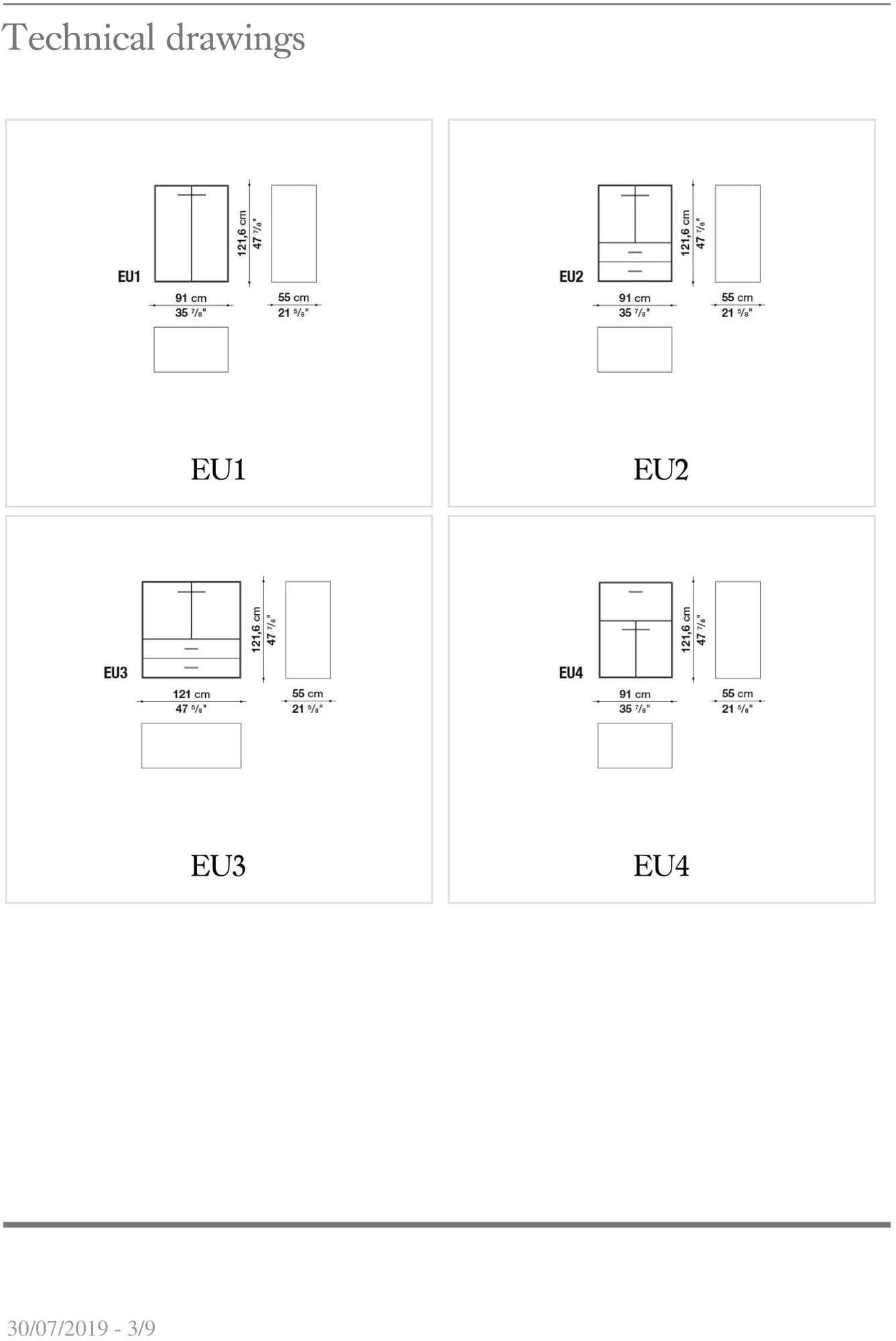 B&B Italia Буфет из эвкалипта с ящиками Eucalipto sun-id-1496132 - Вид №2