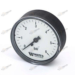 Манометр аксиальный F+R100 63 мм 1/4" 6 бар WATTS 10008095