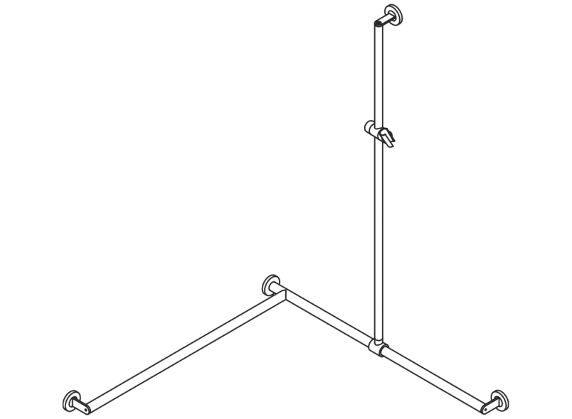 900.35.33460 Поручень для душа с выдвижным держателем для душа HEWI Greifen  - Вид №5