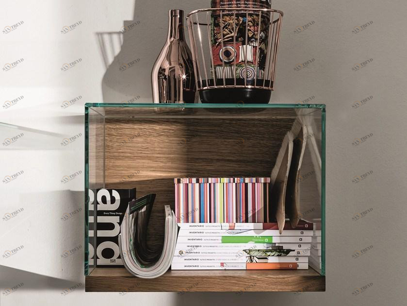 Sovet italia Настенная витрина из дерева и стекла Nest sun-id-1371347