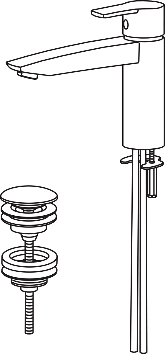 Oras 2805 Смеситель для умывальника 2805 Cubista Хром  - Вид №2