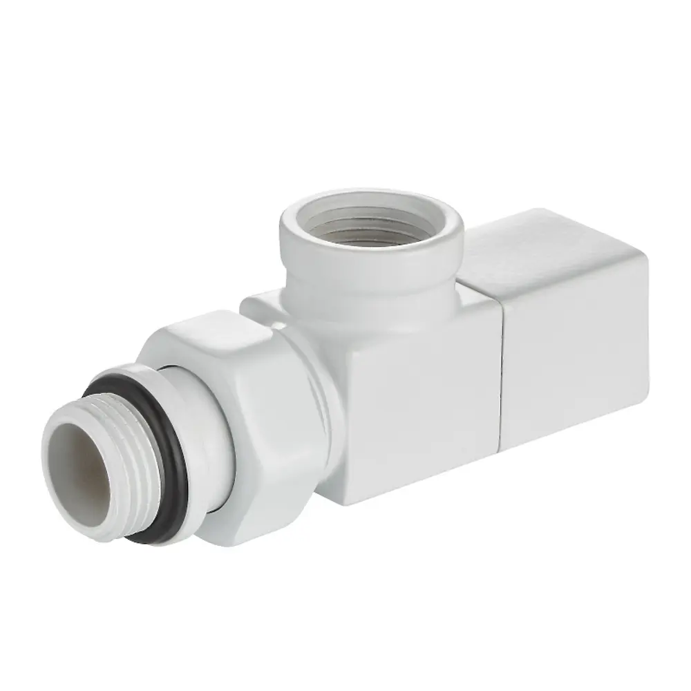 Набор вентилей для радиатора Royal Thermo Cube 1/2" осевой цвет белый 89353154 STLM-2081420  - Вид №1