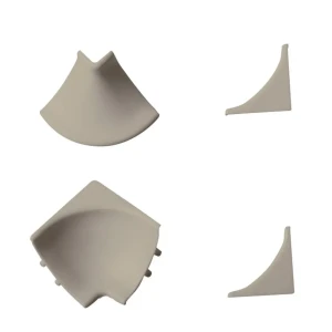 Комплект монтажных элементов для ПВХ-плинтуса серый топо 89428446